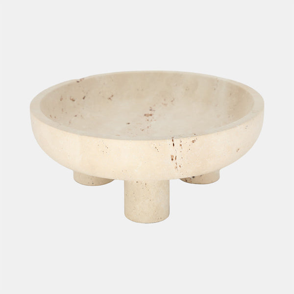 Tavertine Footed Bowl