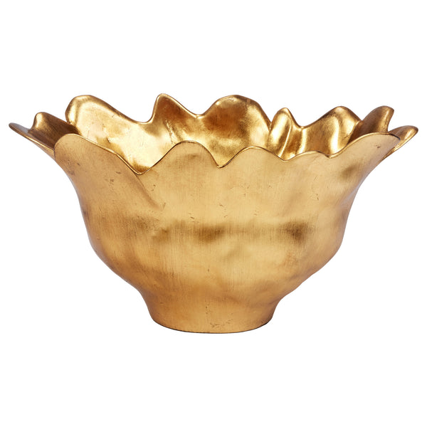 Oval Gold Leaf Hibbs Decorative Bowl