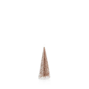 Clear Glass Decorative Tree with Glitter