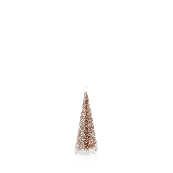 Clear Glass Decorative Tree with Glitter
