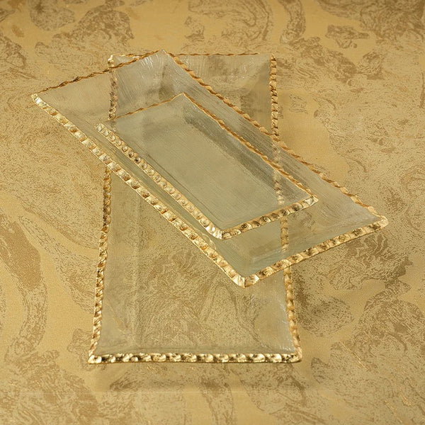 Clear Textured Rectangular Tray