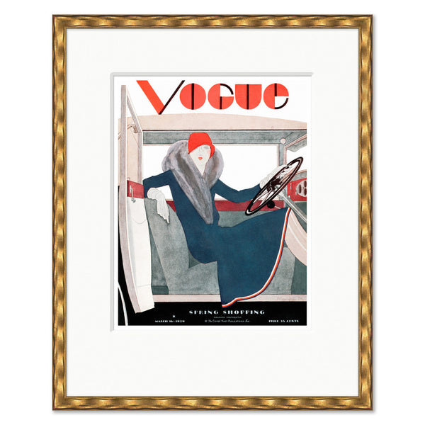 Vogue Cover, "Spring Shopping," Pierre Mourgue, March 16, 1929