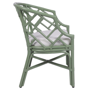 Hampton Chippendale Rattan Barrel Chair - BACKORDER