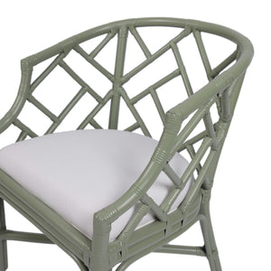Hampton Chippendale Rattan Barrel Chair - BACKORDER