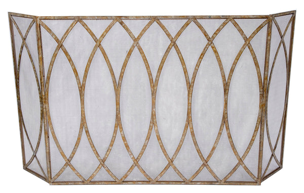 Claire Champagne Gold Fireplace Screen