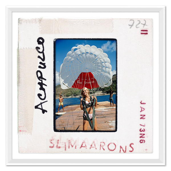 "Paragliding in Acapulco- Slide", Slim Aarons, January 1, 1968