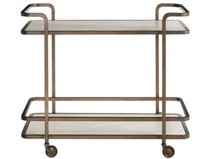 Aged Gold Modern Bar Cart