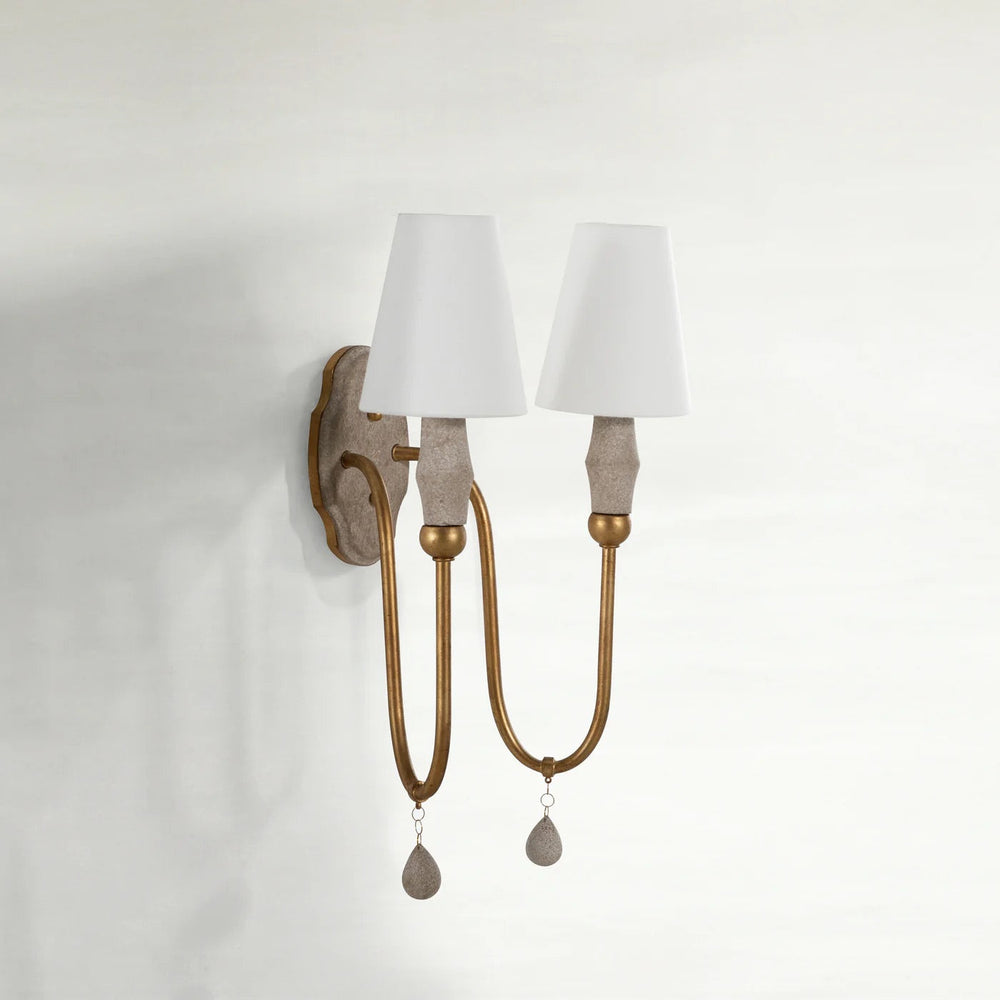 Clay Sconce Double
