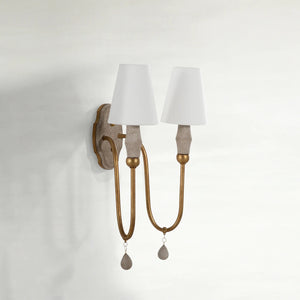 Clay Sconce Double