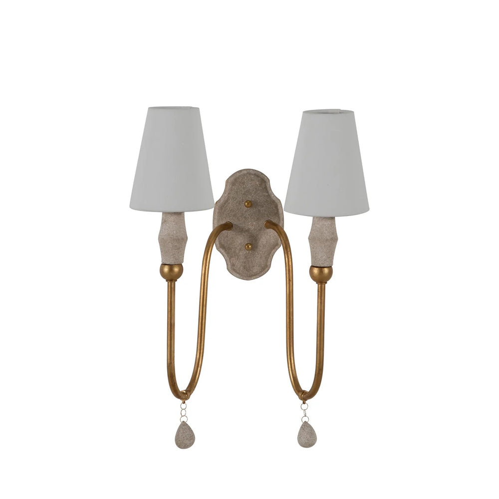 Clay Sconce Double