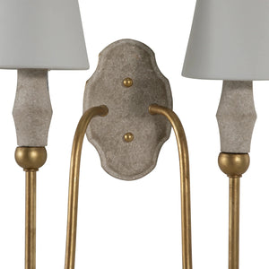 Clay Sconce Double