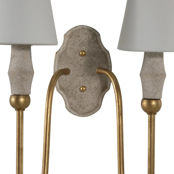 Clay Sconce Double