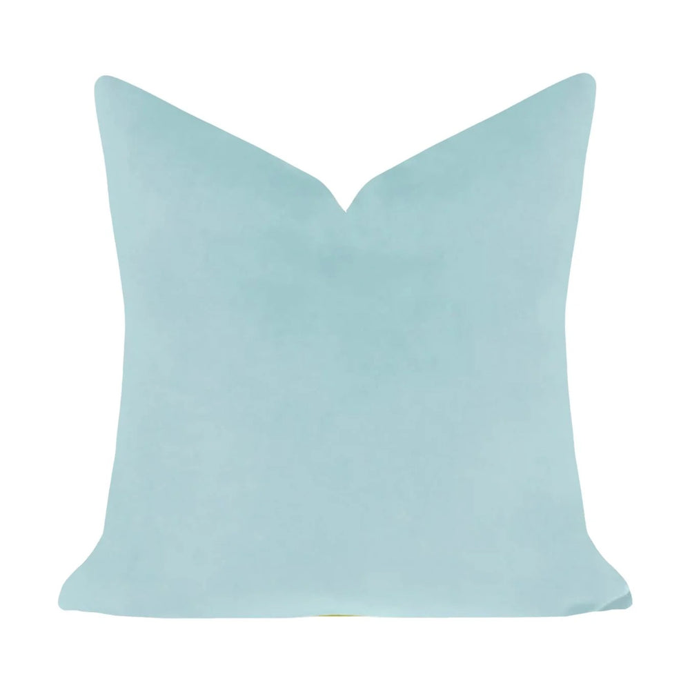 Spa Blue Velvet Pillow