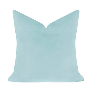 Spa Blue Velvet Pillow