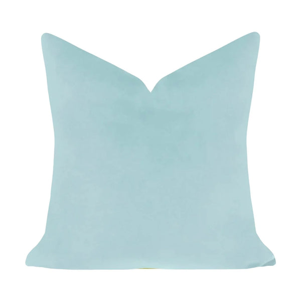 Spa Blue Velvet Pillow